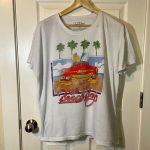 Bravado white scoop neck retro The Beach Boys graphic band tee sz XXL